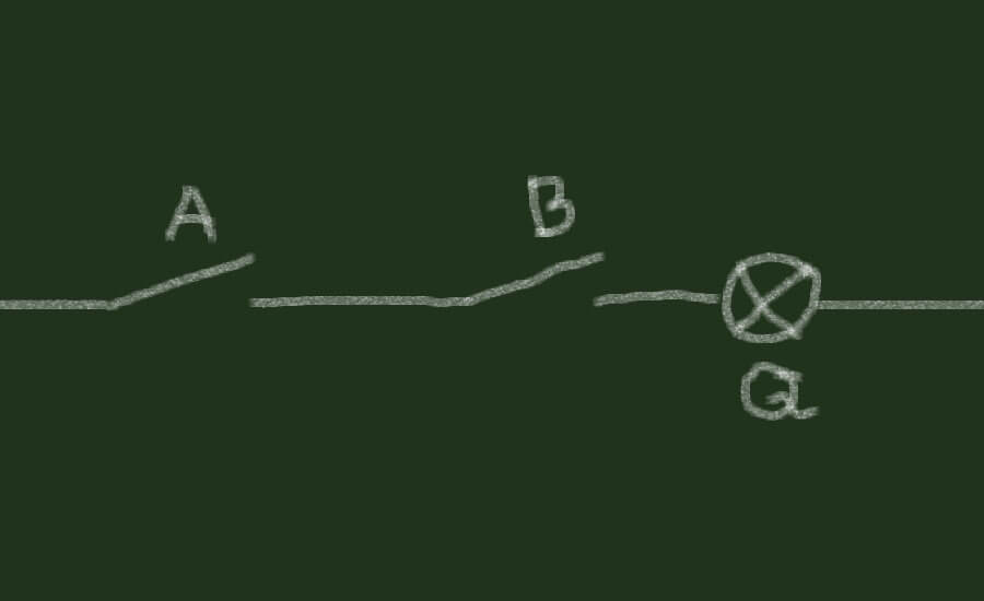 NOR-gate with serial connection