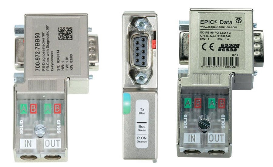 Profibus D-sub connectors for Profibus cable