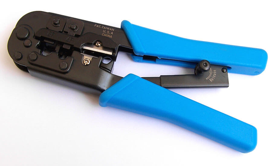 RJ45 Crimp Tool for making Ethernet cables