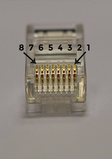 RJ45 UTP connector for crimping