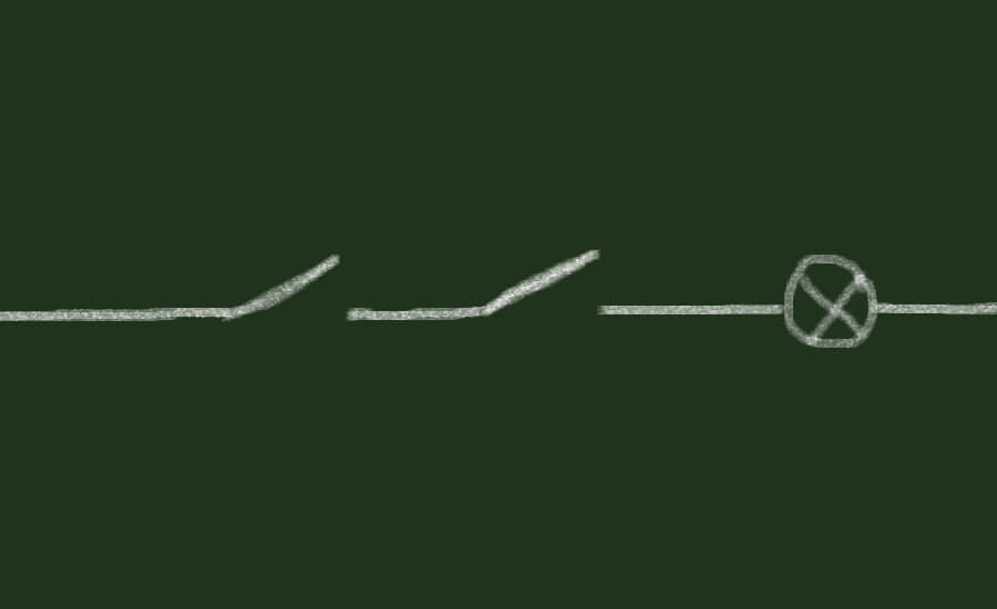 Serial connection of two switches