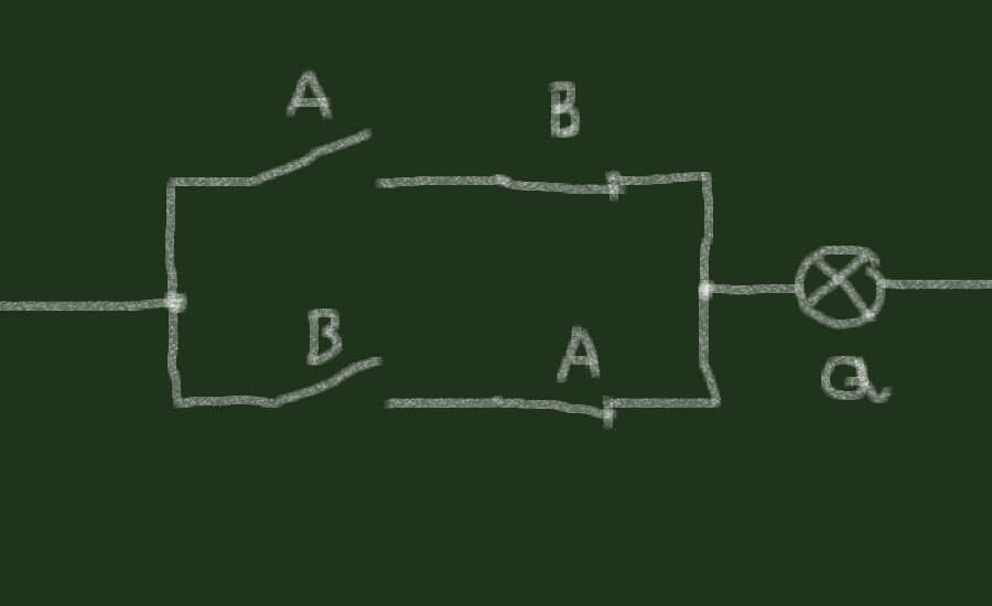 XOR-gate with contact logic