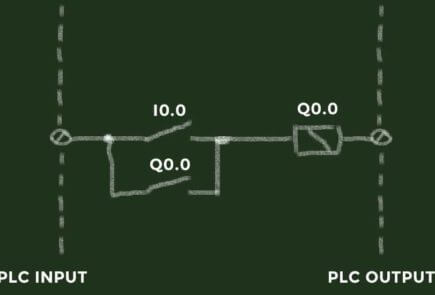 PLC Logic – The Logic Behind The PLC Program Latching a relay or a PLC output with a normally open contact.