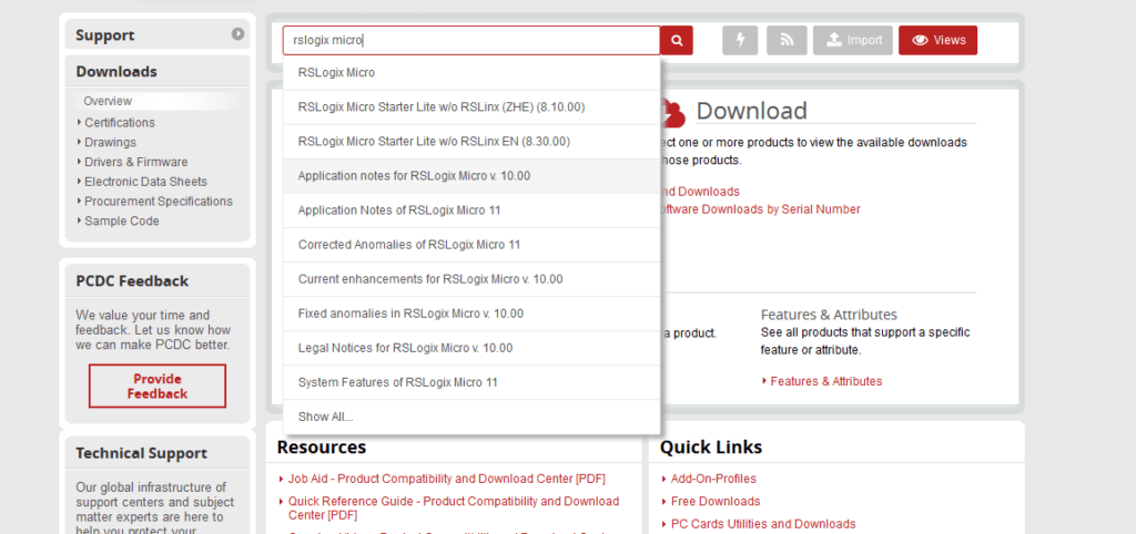 Download RSLogix Micro Starter Lite Allen-Bradley Download Page for RSLOGIX Micro Starter Lite