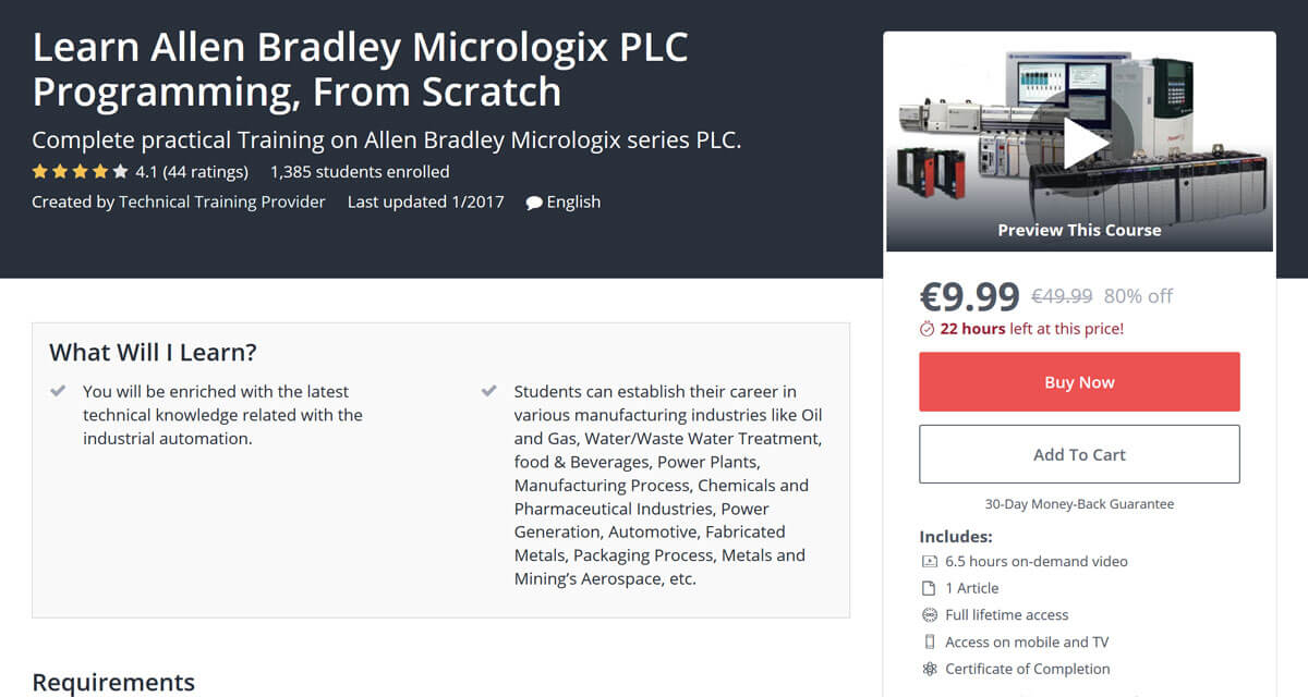 Learn Allen Bradley Micrologix PLC Programming, From Scratch