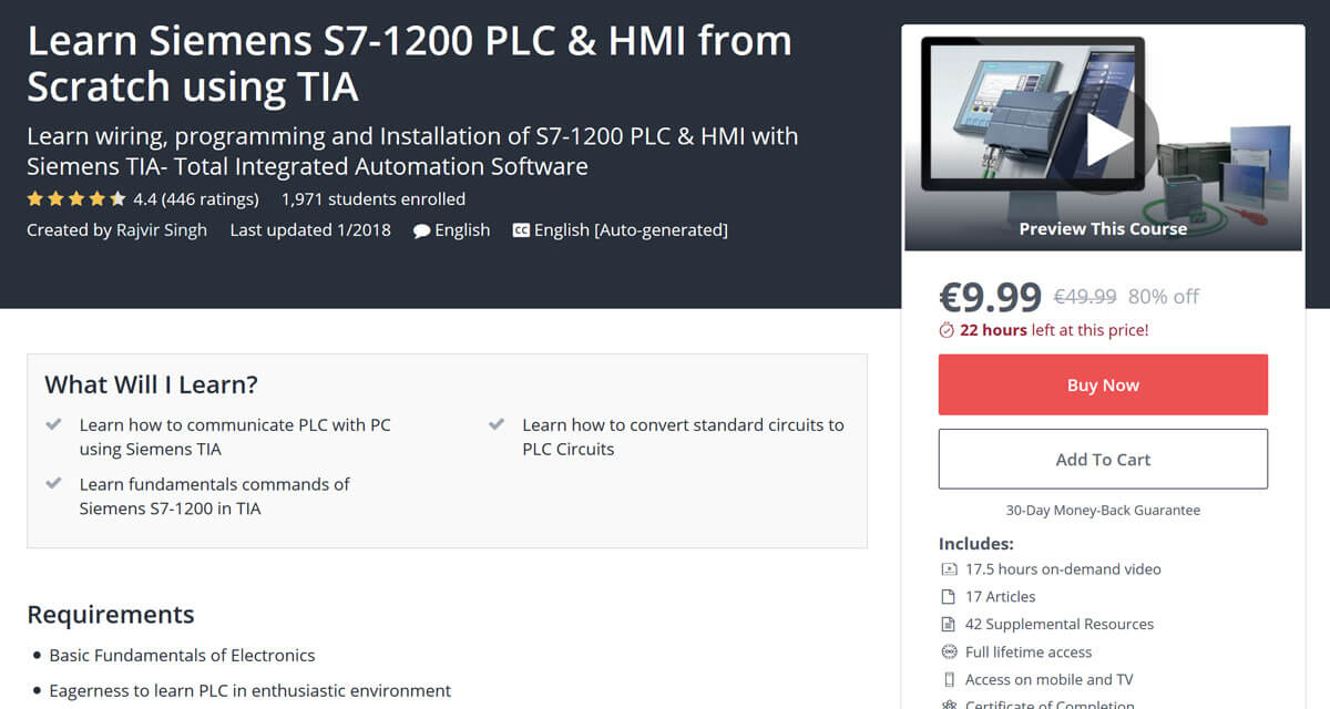 Learn Siemens S7-1200 PLC & HMI from Scratch using TIA
