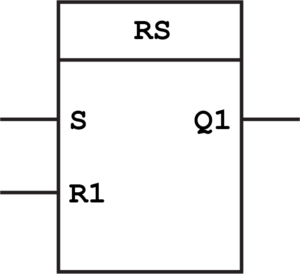 Reset/set function block (reset dominant)