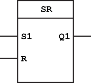 Set/reset function block (set dominant)