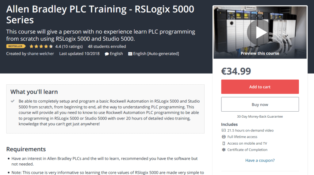 Allen Bradley RSLogix PLC Training Course
